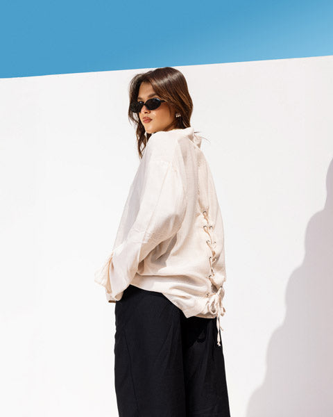 Cloud Linen Top BEIGE