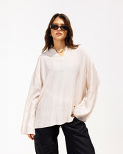 Cloud Linen Top BEIGE