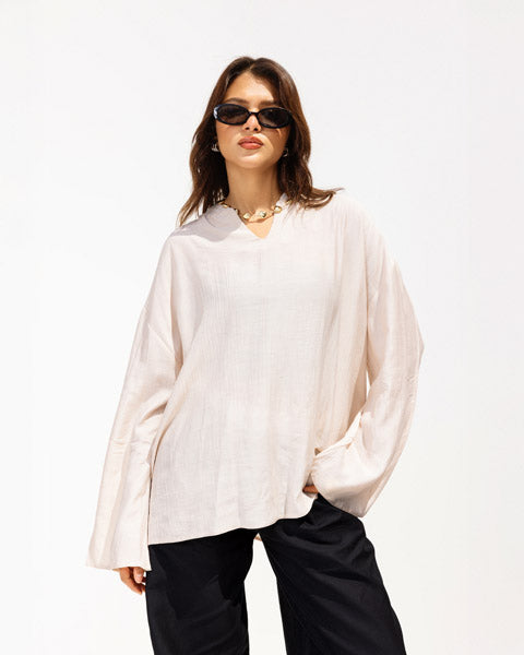 Cloud Linen Top BEIGE