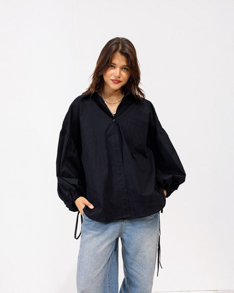 Breeze Poplin Chemise BLACK