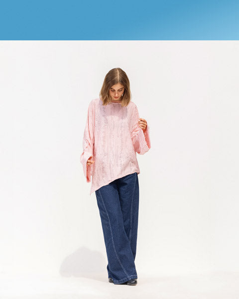 Fringed Cotton Oversized Top KASHMER