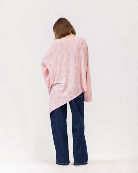 Fringed Cotton Oversized Top KASHMER