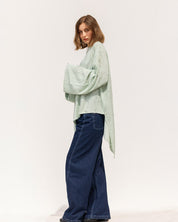 Fringed Cotton Oversized Top MINT