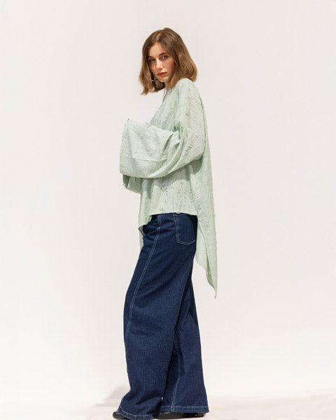 Fringed Cotton Oversized Top MINT
