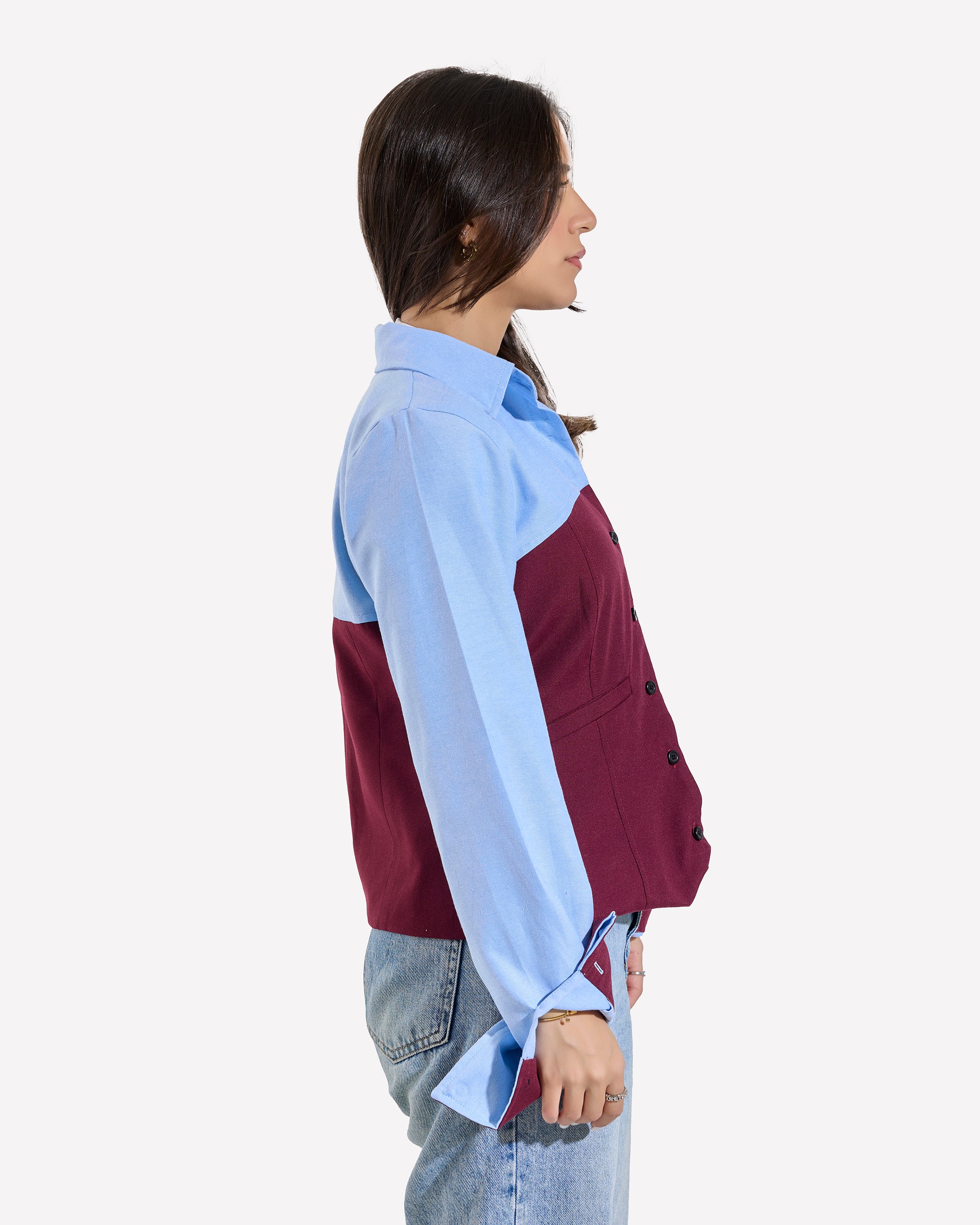 Oxford Waistcoat & Undershirt Ensemble DARKRED