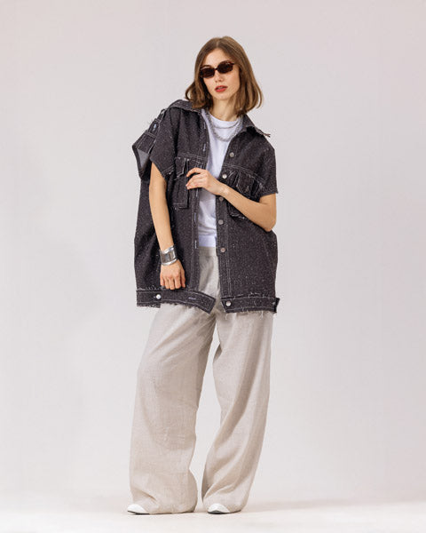 Urban Denim Vest  Brown