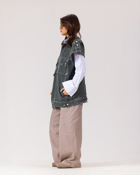 Urban Denim Vest OLIVE