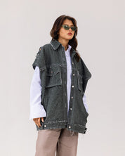 Urban Denim Vest OLIVE