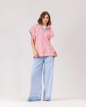 Luxe Milton Long Vest PINK