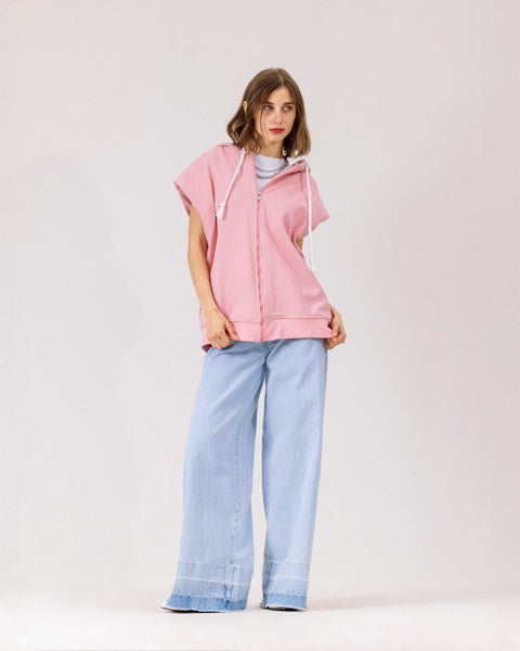 Luxe Milton Long Vest PINK
