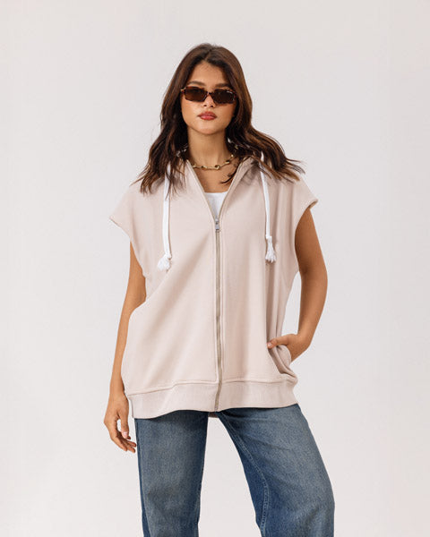 Luxe Milton Long Vest BIEGE