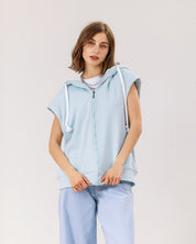 Luxe Milton Long Vest BABY BLUE