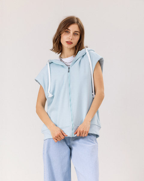 Luxe Milton Long Vest BABY BLUE