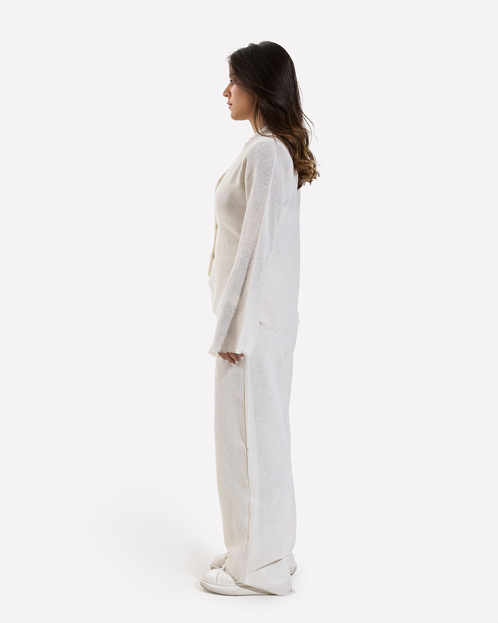 Linen Straight Pants OFFWHITE