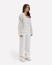 Linen Straight Pants OFFWHITE