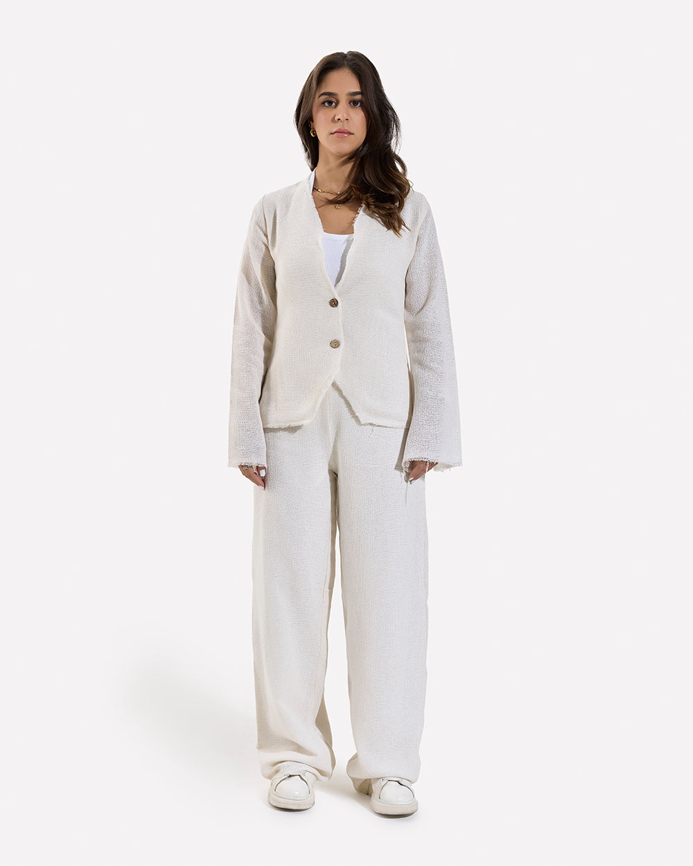 Linen Straight Pants OFFWHITE