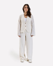 Linen Straight Pants OFFWHITE