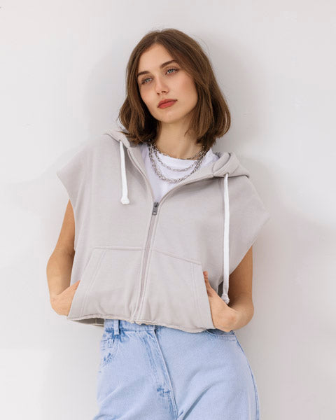 Stellar Cropped Vest GRAY