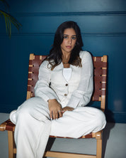 Linen Straight Pants OFFWHITE