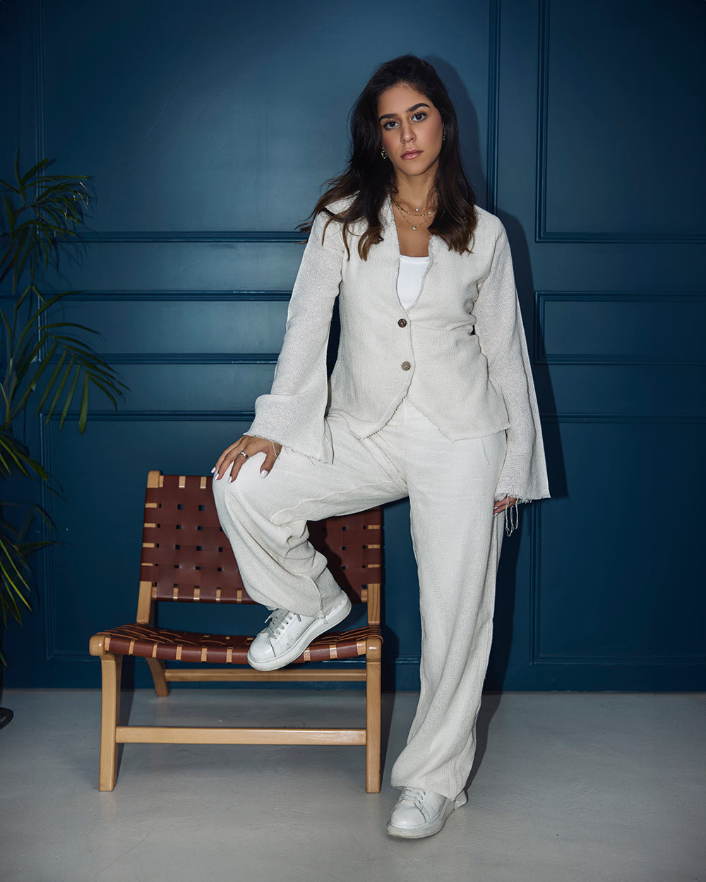 Linen Straight Pants OFFWHITE