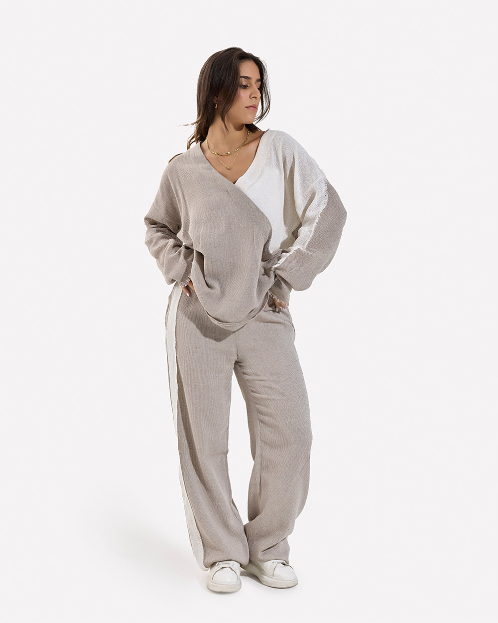 Side Line Linen Pants CAFE