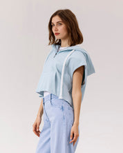 Stellar Cropped Vest BABY BLUE