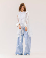 Celeste Sheer Cardigan WHITE