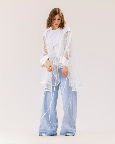 Celeste Sheer Cardigan WHITE