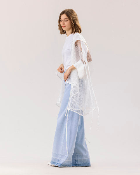 Celeste Sheer Cardigan WHITE