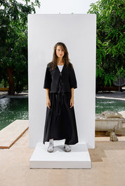 HP Breezy Poplin Summer Skirt - Black