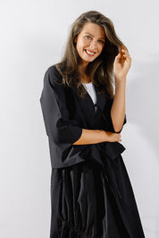 SHP Breezy Poplin Summer Blouse  - Black