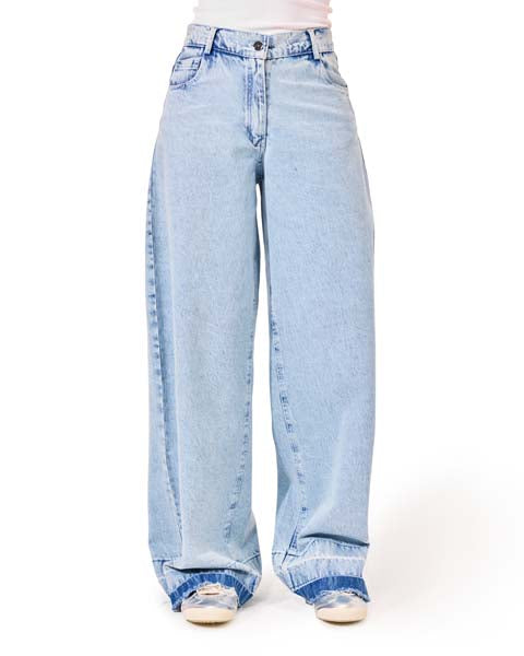 Wide-leg Jeans Dark blue