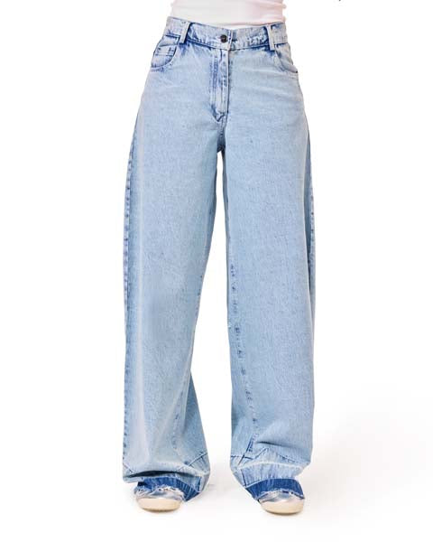 Wide-leg Jeans Dark blue