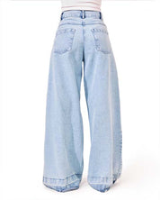 Wide-leg Jeans Dark blue