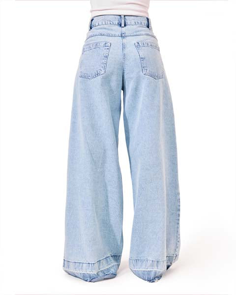 Wide-leg Jeans Dark blue