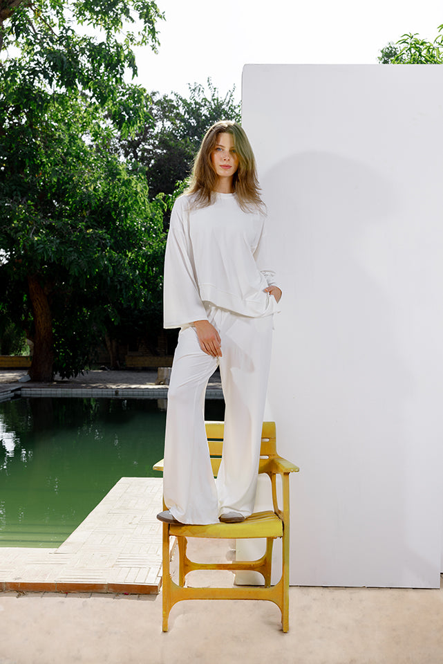 Oversized loose pants - White
