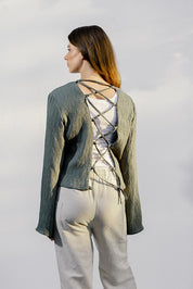 PGL PANTS LINEN GRAY