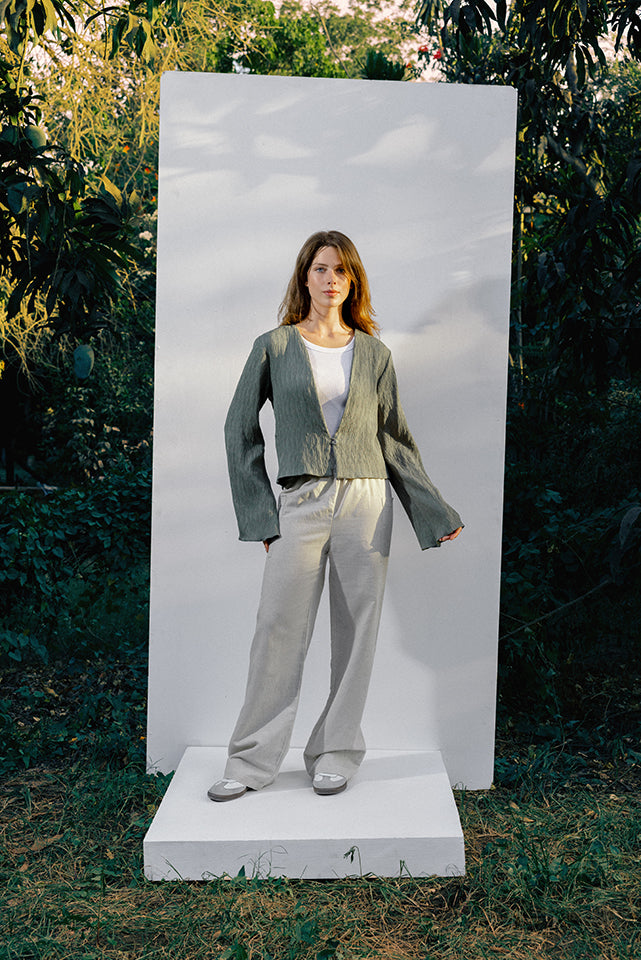 PGL PANTS LINEN GRAY