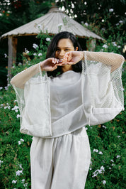 Wide-Leg Linen Pants- OFF WHITE