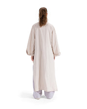 Crinkle Linen Long Shirt - Biege