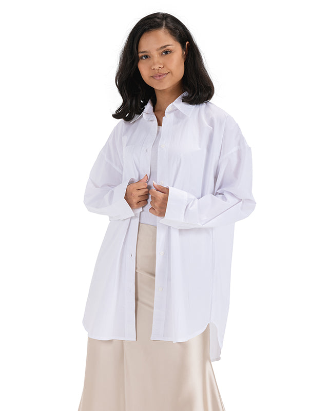 Flattering Satin Midi Skirt - beige