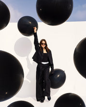 Linen Essentials Top BLACK