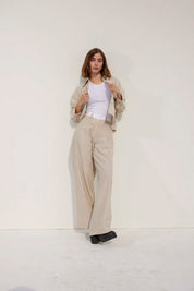 Linen Essential Trousers BEIGE