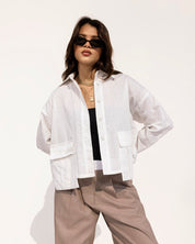 Linen Essentials Top WHITE