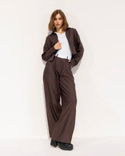 Linen Essential Trousers BROWN