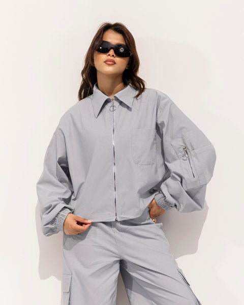 Structured Banglen Top GRAY