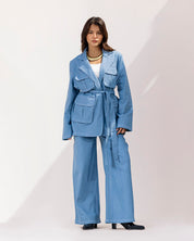 UrbanFlex Denim Blazer BLUE