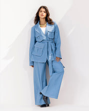 UrbanFlex Denim Blazer BLUE