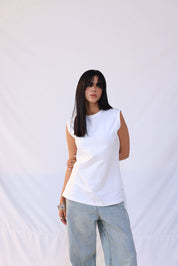 White Cut T-Shirt