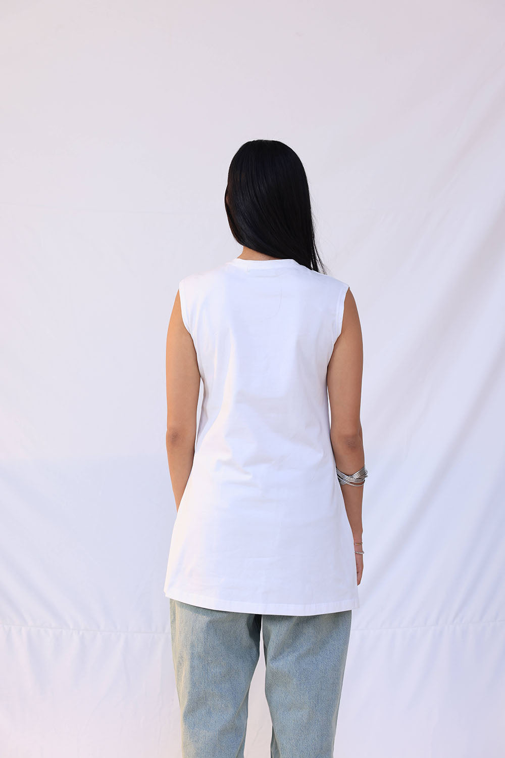 White Cut T-Shirt